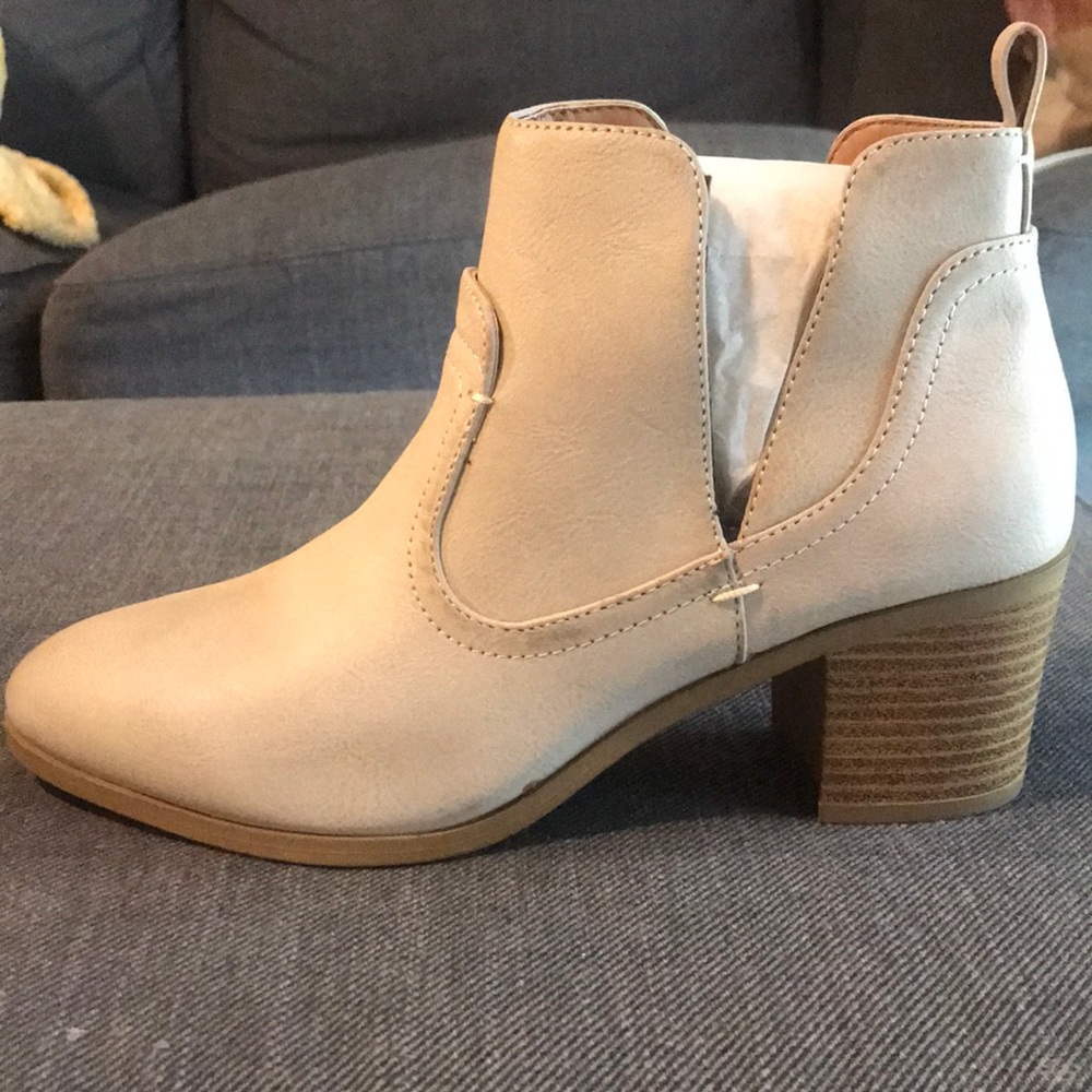 Beige booties